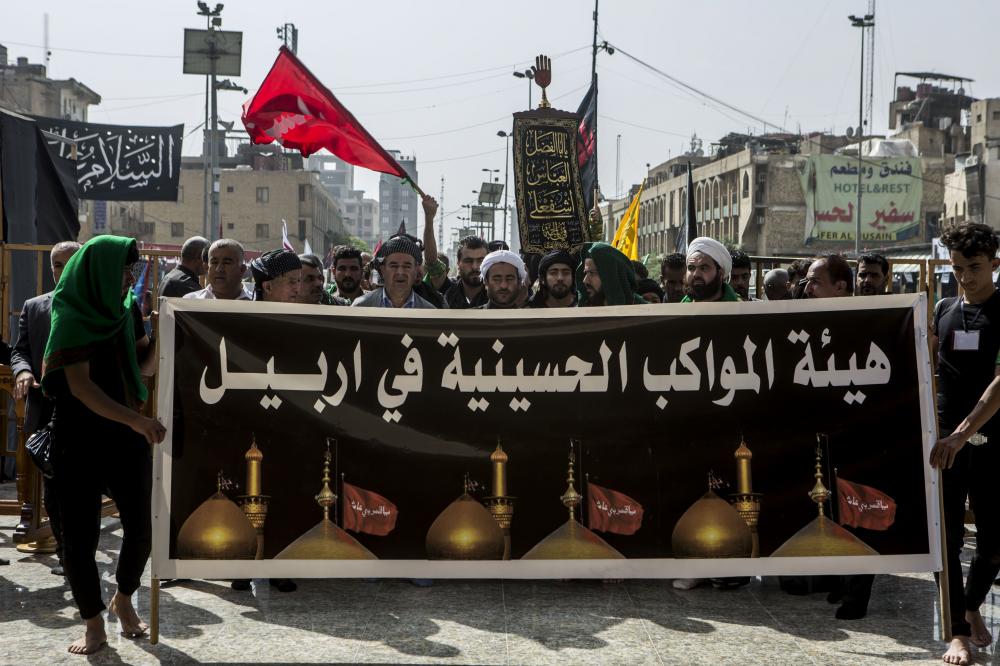 مواكبُ عزاء أربيل تشارك في أربعينية الامام الحسين (ع) +(صور)