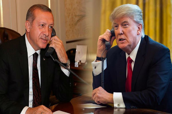 ٹرمپ اور ترک صدر رجب طیب اردوغان کی ٹیلیفون پر گفتگو