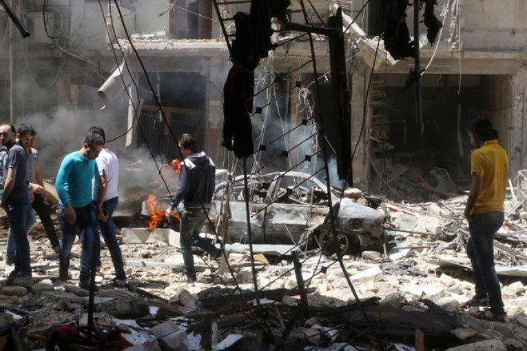  10 جرحى نتيجة اعتداءات إرهابية بالقذائف على مدينة حلب
