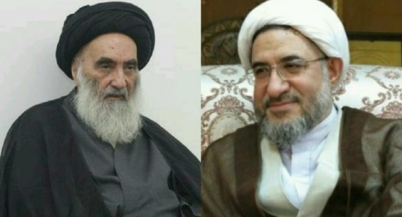 الشيخ الاراكي يلتقي بآية الله السيستاني ويبحث معه مشروع الوحدة الاسلامية 