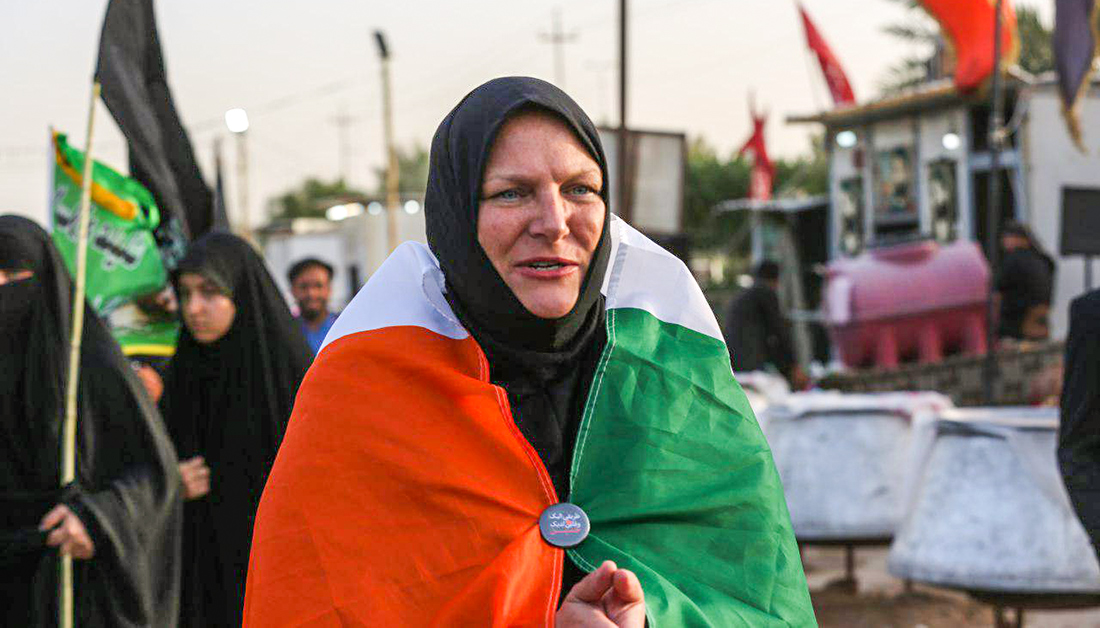 مسيحية ايرلندية : جئت الى كربلاء لأكون قريبة من الماء الذي لم يستطع الامام الحسين(ع) الحصول عليه