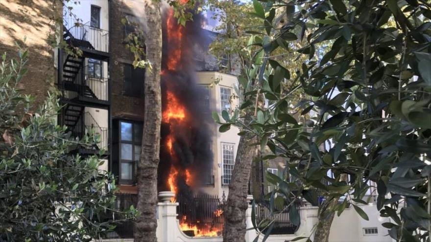 Un incendie se produit près de l'ambassade saoudienne à Londres