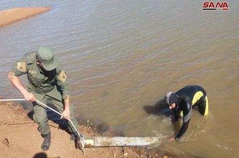 Suriye’deki teröristler füze, silah ve mühimmatı gölün dibine saklamışlar