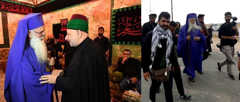 Obispo georgiano visita Karbalá en Arba'ín y dice que el Imam Hussain es mencionado en la Biblia 