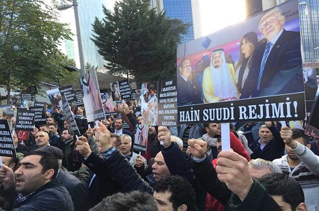İstanbul’daki Arabistan Konsolosluğu Önünde Protesto / Foto