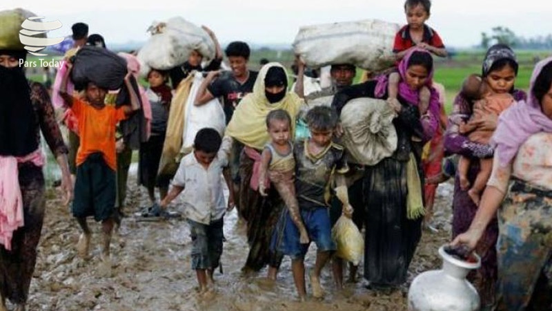रोहिंग्या मुसलमानों ने प्रदर्शन किया