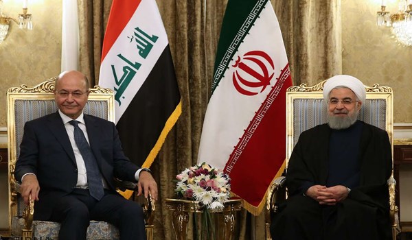 روحاني يبحث مع نظيره العراقي العلاقات السياسية والاقتصادية والثقافية