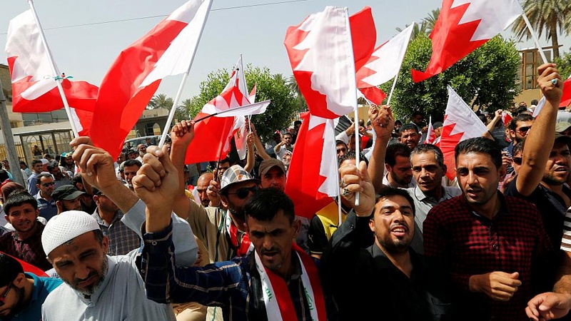 بحرین میں آل خلیفہ کی جارحانہ پالیسیوں کے خلاف احتجاج