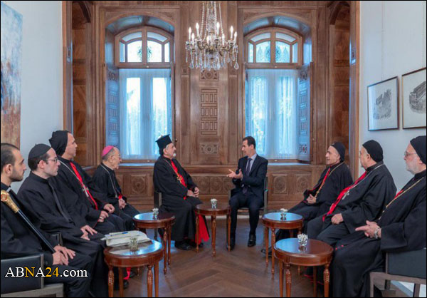 بشار الأسد يستقبل بطريرك السريان الكاثوليك والوفد المرافق له 