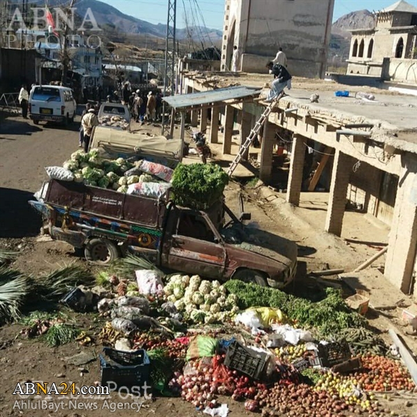 استشهاد 25 على الأقل في انفجار ارهابي استهدف سوقا للشيعة غرب باكستان+(صور)