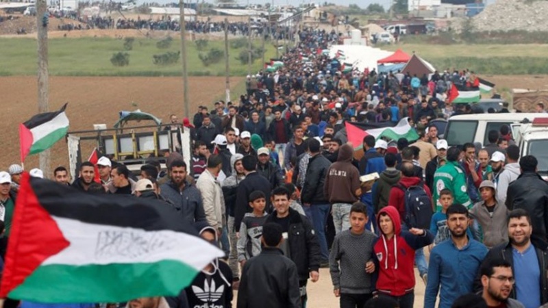 پرامن واپسی مارچ پر اسرائیلی حملہ14 فلسطینی زخمی