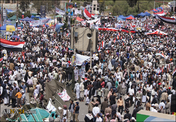 وقفة احتجاجية في بغداد نصرة للشعب اليمني تحت شعار "معكم معكم"