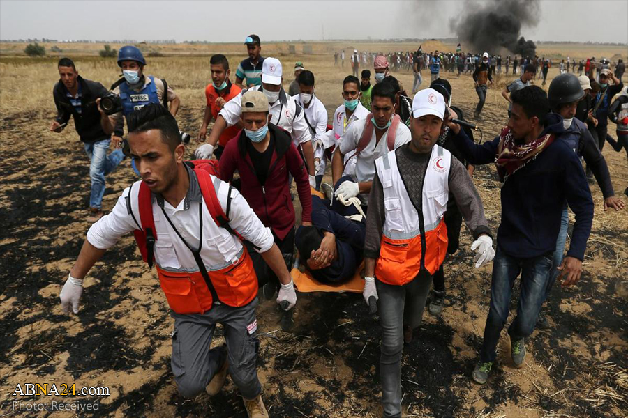 18 Palestinians injured in Gaza protests