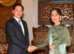 နယ္စပ္ေဒသရင္းႏွီးျမႇဳပ္ႏွံမႈႏွင့္ ကုန္သြယ္မႈတိုးျမႇင့္ေရး ေဒၚေအာင္ဆန္းစုၾကည္ႏွင့္ ယူနန္ပါတီေကာ္မတီအတြင္းေရးမွဴးေဆြးေႏြး