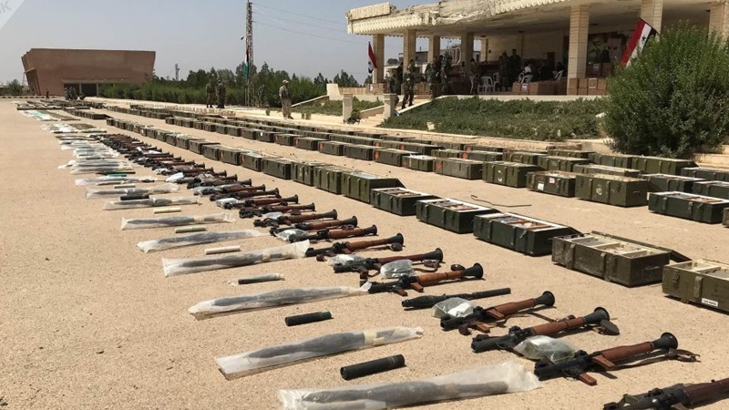 シリア南部で、テロリストの拠点からアメリカ・イスラエル製の兵器発見