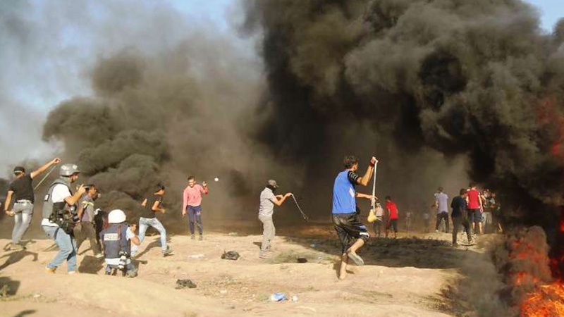 غزہ میں اڑتیسویں واپسی مارچ میں ایک فلسطینی شہید، درجنوں زخمی