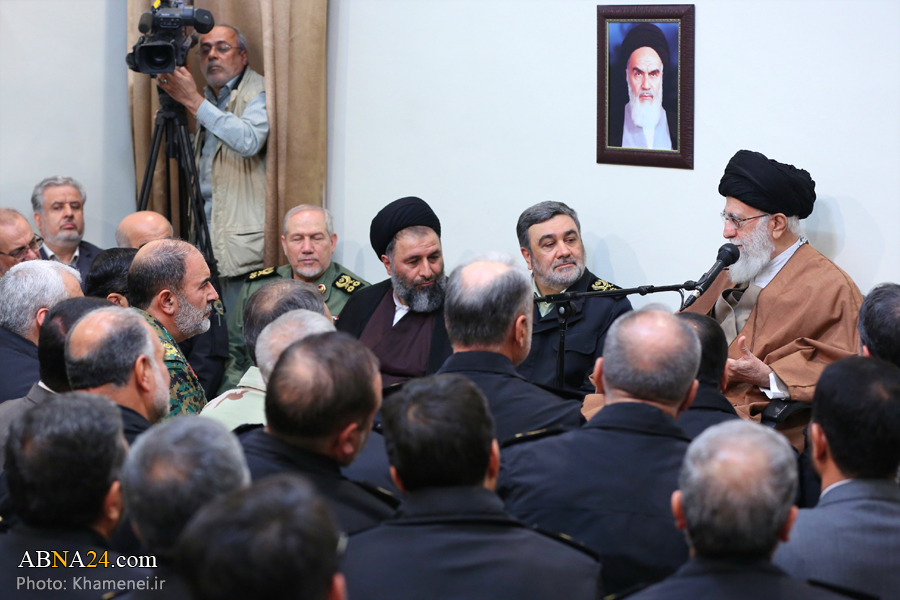 “Visita de un grupo de comandantes y oficiales del República Islámica de Irán al Líder Supremo de la Revolución Islámica”