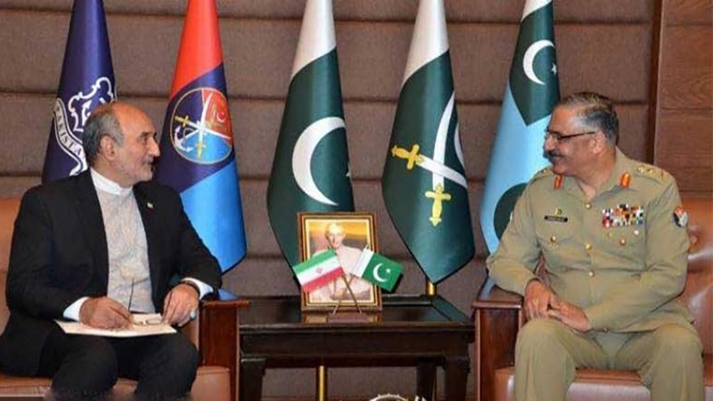 پاکستان کے اعلی فوجی کمانڈر کی ایرانی سفیر سے ملاقات