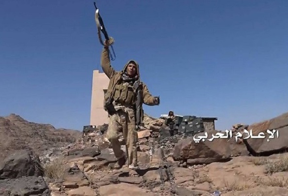 إسقاط مواقع للعدوان السعودي شرق جبل النار قبالة جيزان