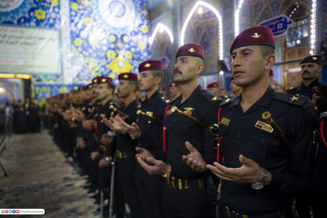 تقرير مصور/ الصحن الحسيني يشهد مراسيم تخرج دفعة جديدة من ضباط (مكافحة الارهاب)