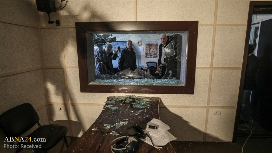 Photos: Unknown assailants raid Palestine TV headquarters in Gaza
