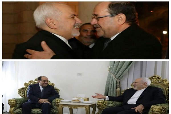 عراق کے سابق وزير اعظم نوری مالکی سے ایرانی وزير خارجہ کی ملاقات 