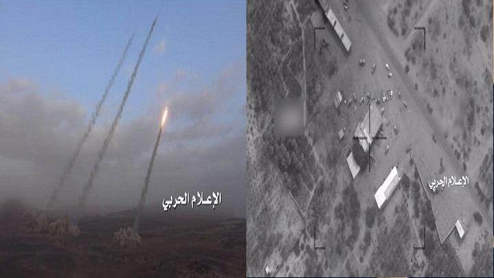 القوة الصاروخية وسلاح الجو المسير يستهدفان معسكرا سعوديا في نجران