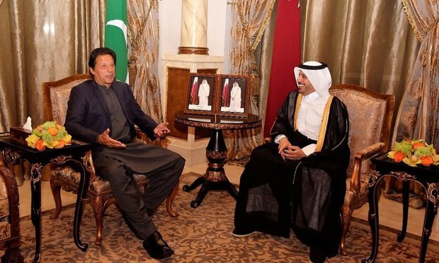 پاکستان وزیر اعظم عمران خان کی قطری ہم منصب عبداللہ بن ناصر بن خلیفہ الثانی  سے ملاقات