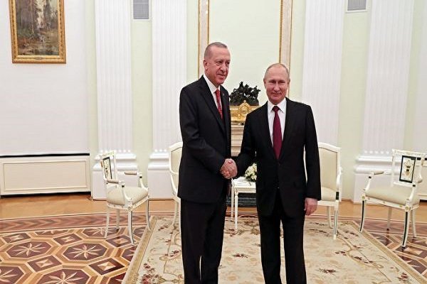 روسی صدر سے ترک صدر اردوغان کی ملاقات 