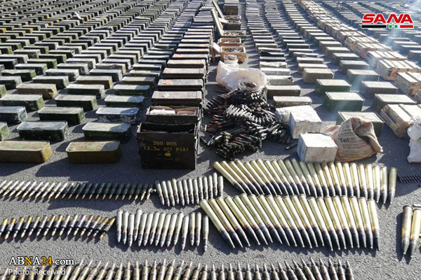 Photos: Syrian forces discover arms, ammo left behind by terrorists in Damascus Countryside