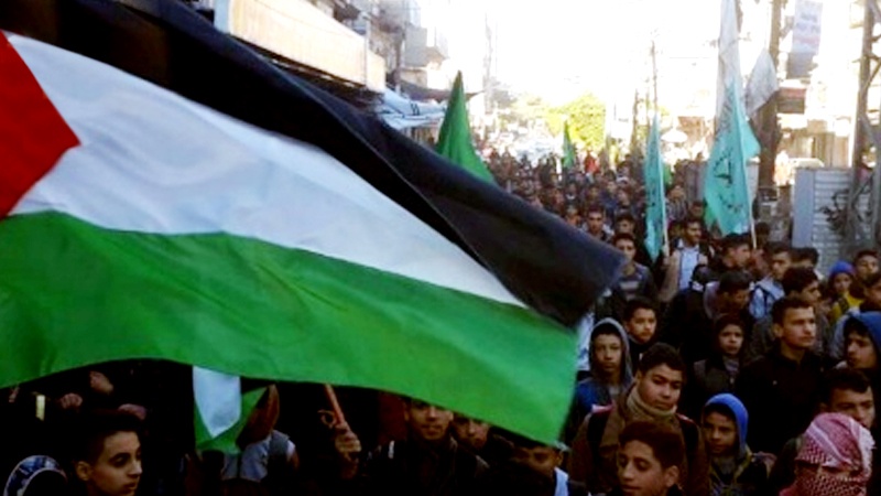 صیہونیوں کے جرائم کے خلاف رام اللہ کے فلسطینیوں کا مظاہرہ