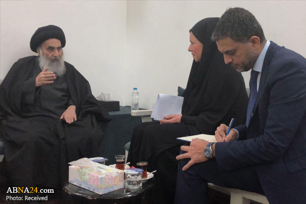 تقرير مصور/ ممثلة الأمم المتحدة في العراق تزور المرجع الأعلى "السيستاني"