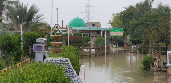 غرق محيط مرقد الامام محسن بن علي الهادي (ع) في ديالى واجلاء عوائل