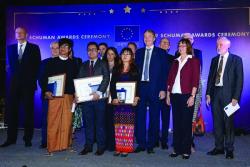 ဥေရာပသမဂၢ၏ ၂၀၁၉ ႐ွဴးမန္းဆုရွင္ သံုးဦးကို ထုတ္ျပန္ေၾကညာ ေဒၚနန္ပူ၊ ဦးေအာင္ေက်ာ္မိုးႏွင့္ ဦးေရာဘတ္စန္းေအာင္တို႔ရရွိ