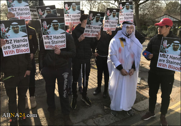 محتجون عرب في لندن: "ابن زايد" يداه ملطختان بالدماء