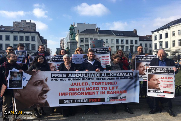 Front Line Defenders hold sit-in outside European Parliament calling for release of Al-Khawaja