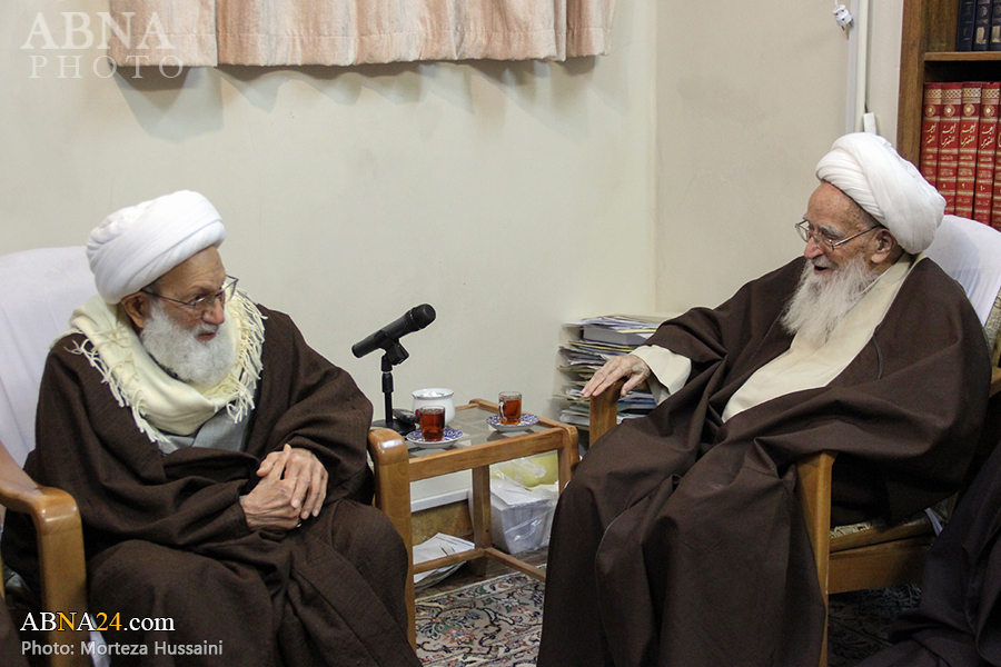 Photos: Sheikh Isa Qassim meets Ayatollah Safi Golpaygani in Qom