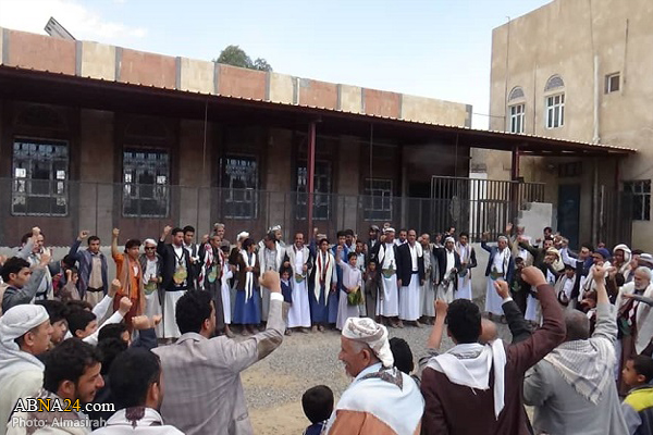 Community protests in Yemen condemning continuation of Saudi aggression crimes