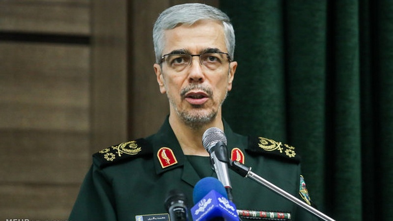 ایران بڑی طاقتوں کی غنڈہ گردی برداشت نہیں کر سکتا: جنرل باقری