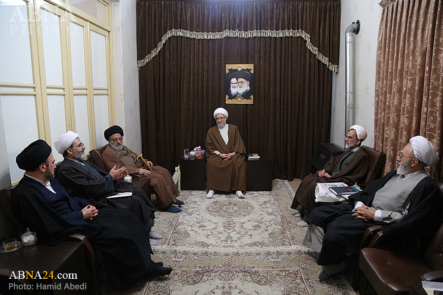 Photos: Academic Committee of International Conference on Hazrat Abu Talib meet Ayatollah Araki