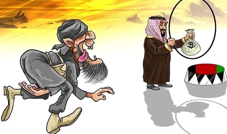 کاریکاتیر/ امريكا تنقل داعش الى أفغانستان بأموال عربية