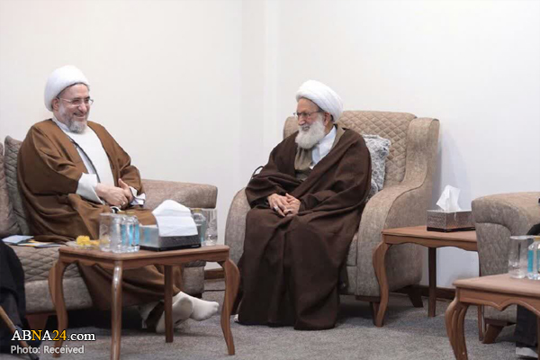 Photos: Cheikh Isa Qassim rencontre l'ayatollah Araki à Qom