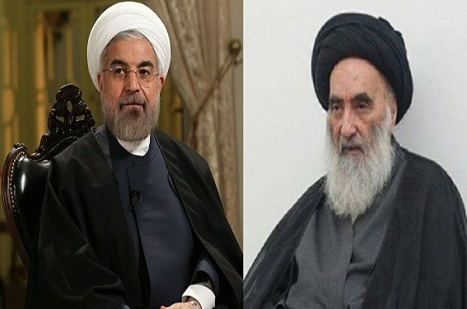  Ruhani ile Ayetullah Sistani’nin görüşmesi