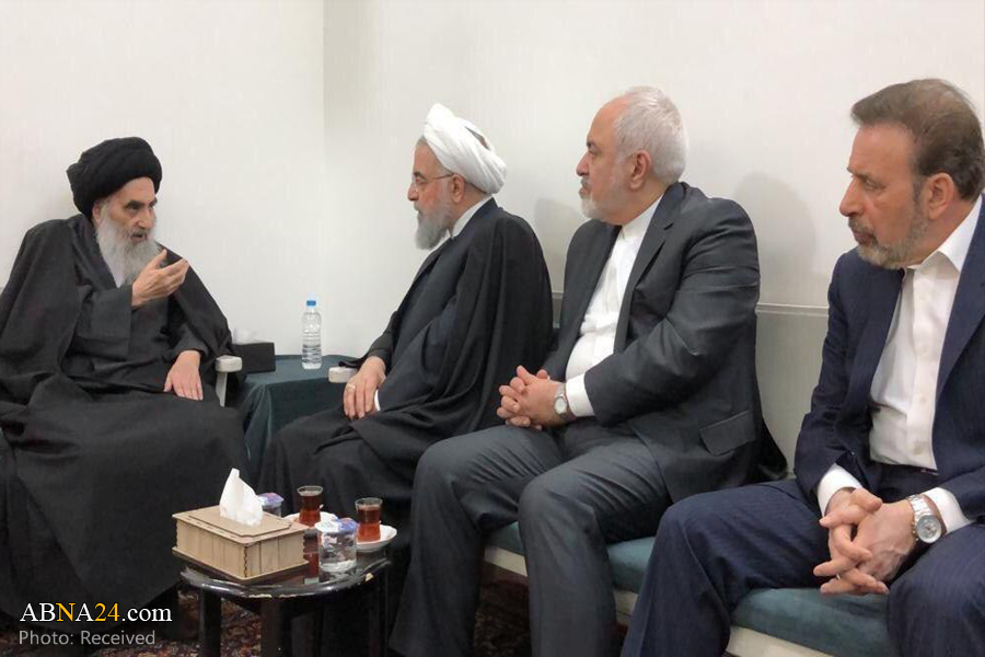 Video: Rouhani meets with senior Shia cleric Grand Ayat. Sistani