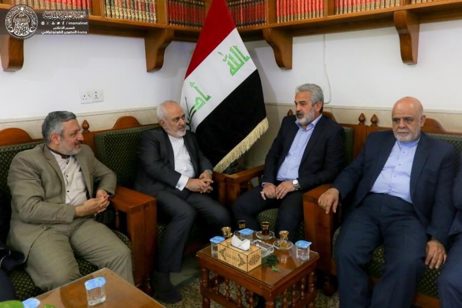 الأمين العام للعتبة العلوية المقدسة يستقبل وزير الخارجية الإيراني والوفد المرافق له+(صور)