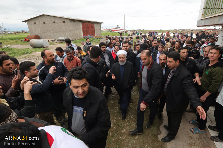 Photos: Iran's President visits flood-hit areas in Golestan Province