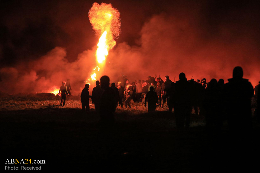 Three Palestinians shot, injured in Gaza's night protests