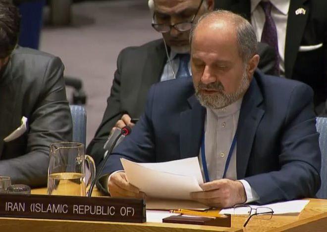 مندوب ایران الاممي: الاحتلال متحالف مع الارهابيين