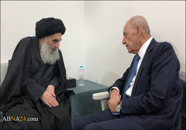 السيد السيستاني يستقبل الرئيس بري وتأكيد على "تطوير العلاقات"