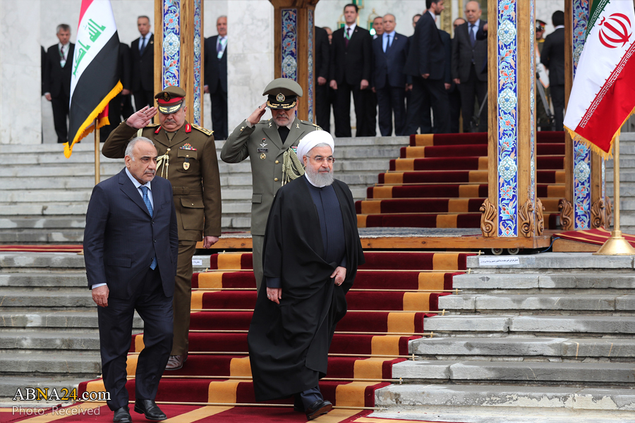 Pres. Rouhani officially welcomes Iraqi PM (+Photos)
